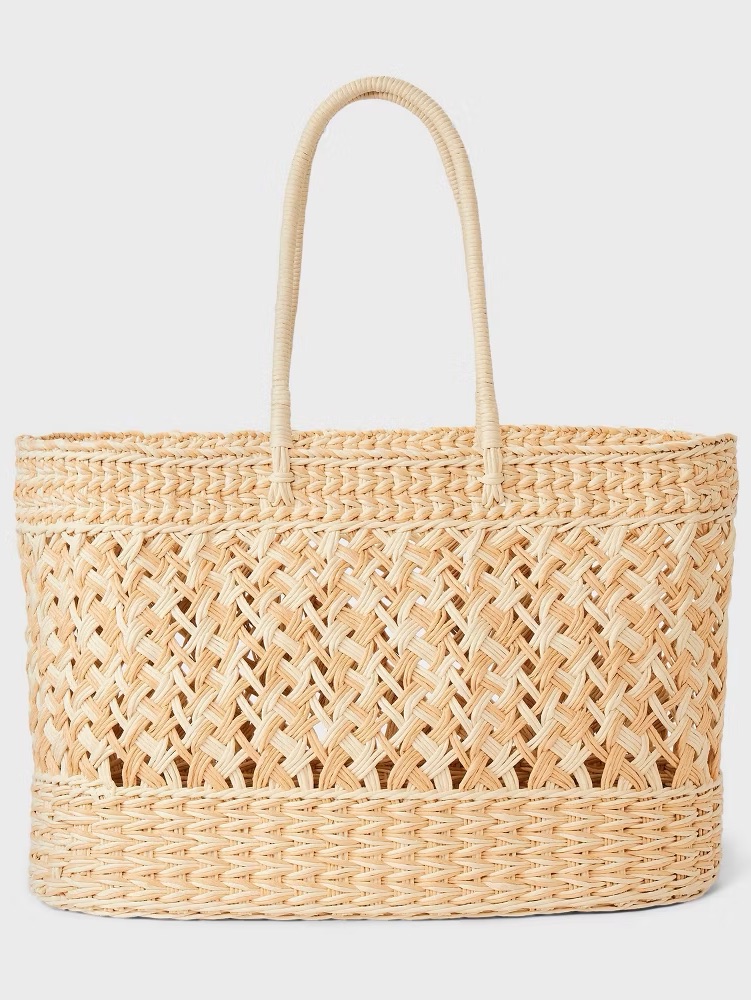Woven Straw Tote Bag